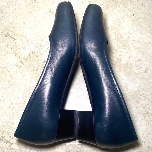 Womens Navy Leather Pumps By SAS Comfort Shoes Career Work Office - Picture 5 of 9